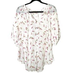Hope & Harlow Women’s Ice Cream Cone Blouse White Size XL